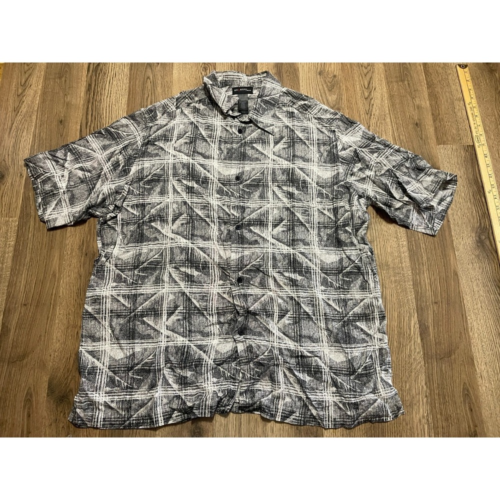Axcess Shirt, Women's Size XL, Gray, Button Up, Short Sleeve
